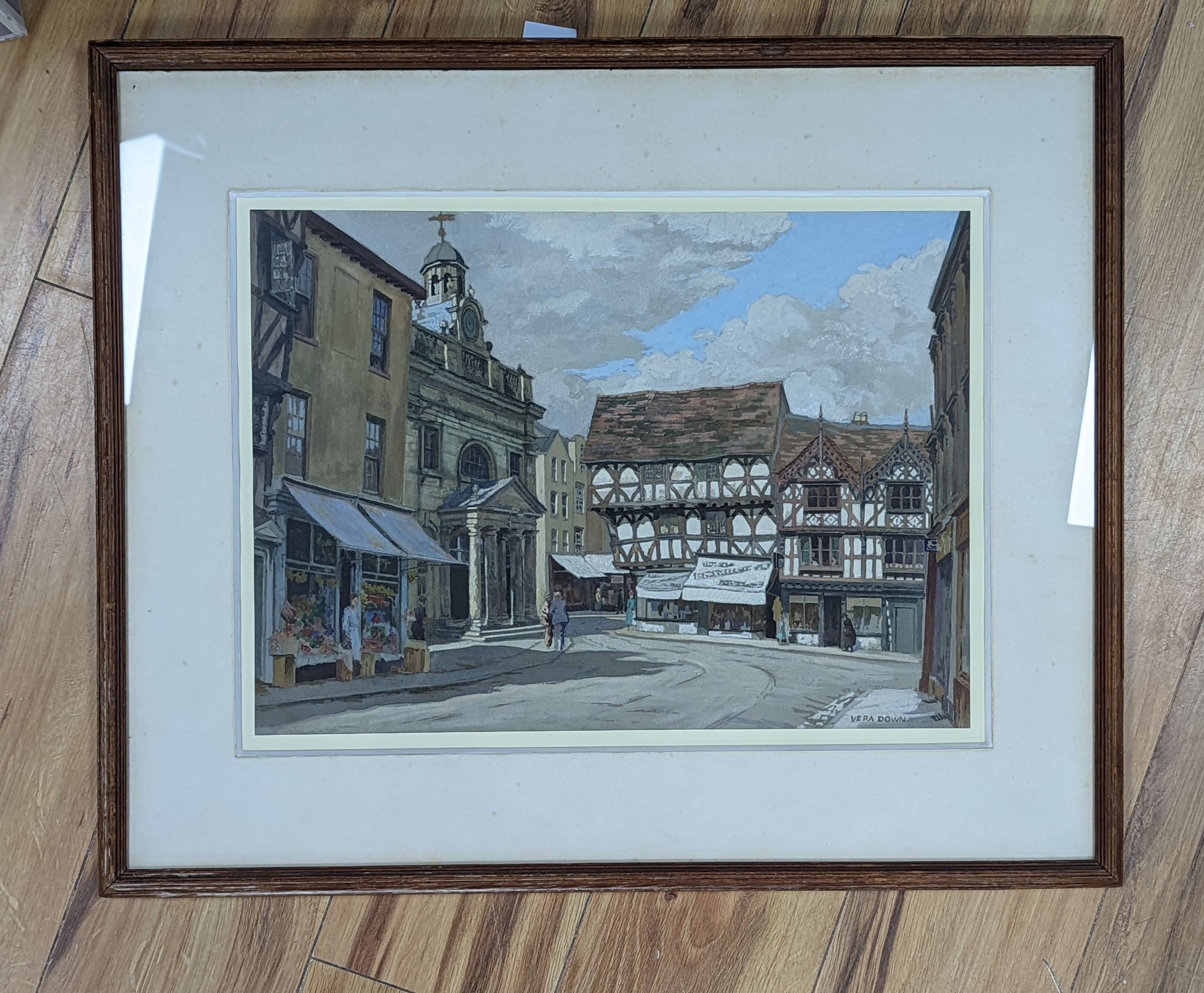Vera Down (b.1888), watercolour, Ludlow, signed, 34 x 46cm